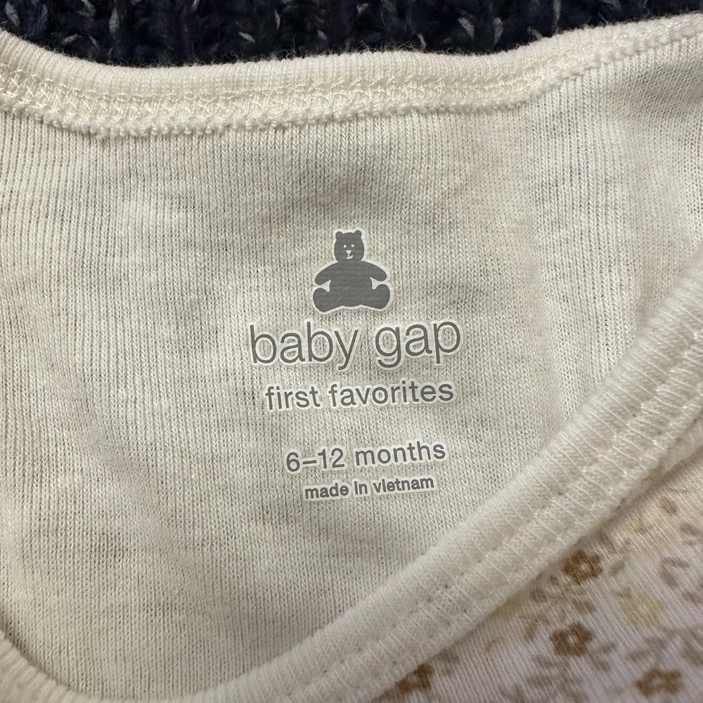 GAP Baby Cream Floral Bodysuit & Pants Set 6-12M *